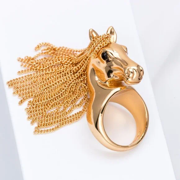Kate Spade Gold Wild Ones Horse Ring  7 - Picture 5 of 5